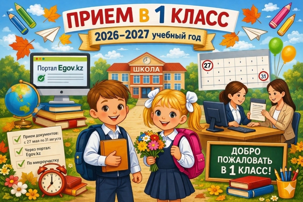 Прием и зачисление в 1-й класс / 1-сыныпқа қабылдау